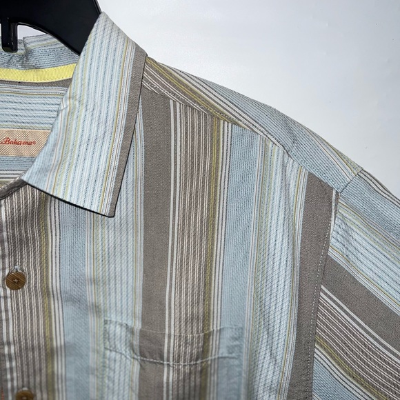 Tommy Bahama Shirt Mens Medium Multicolor Shirt Sleeve Silk Cotton Blend NWT - Picture 7 of 15